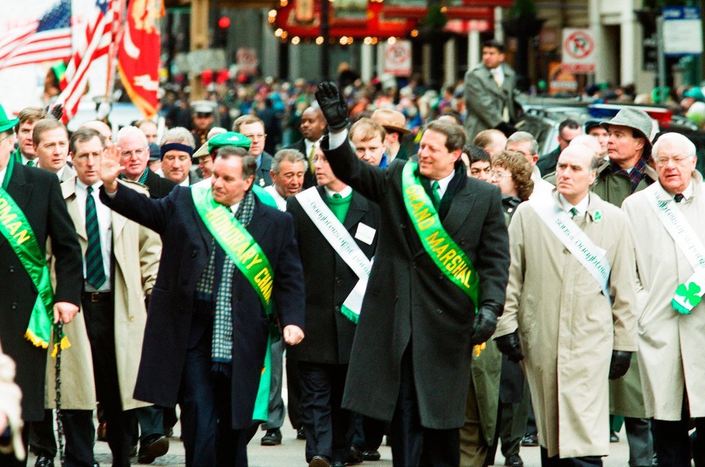 Al Gore leads the Saint Patrick's Day Parade - Chicago Sun-Times