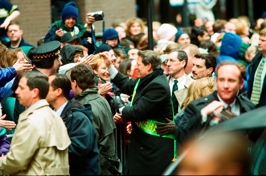 Al Gore leads the Saint Patrick's Day Parade - Chicago Sun-Times