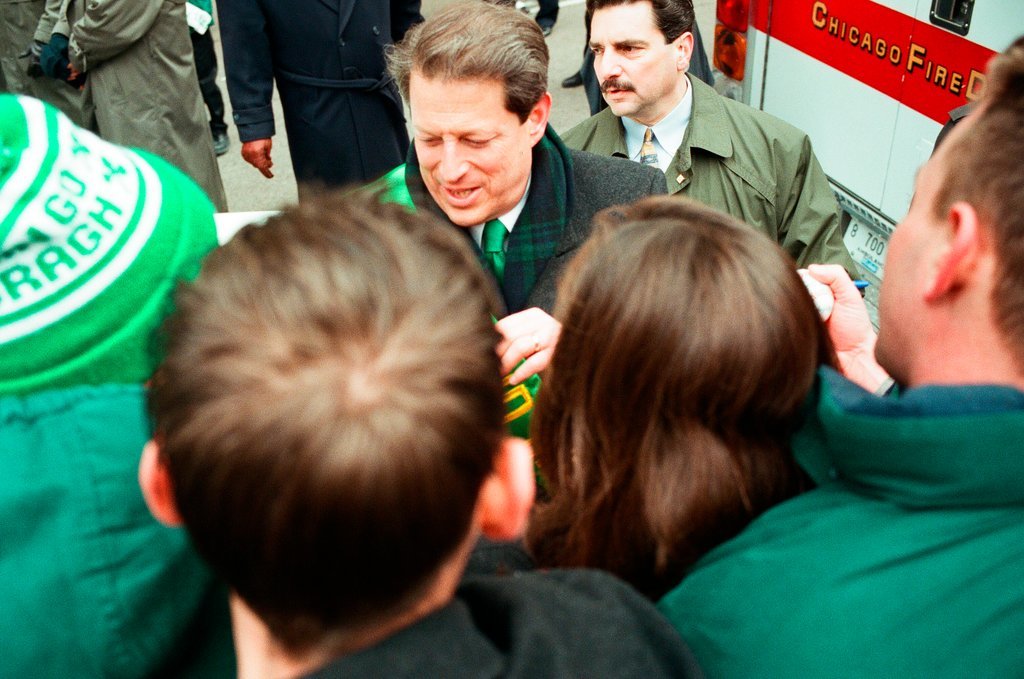 Al Gore leads the Saint Patrick's Day Parade - Chicago Sun-Times