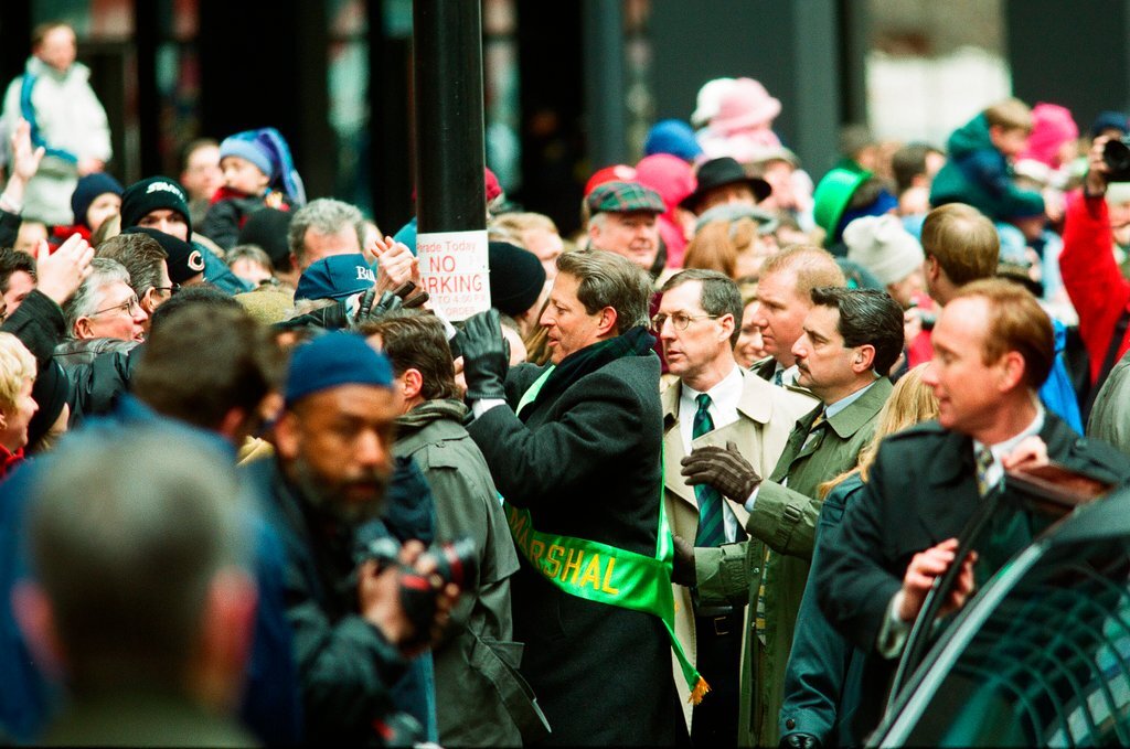 Al Gore leads the Saint Patrick's Day Parade - Chicago Sun-Times