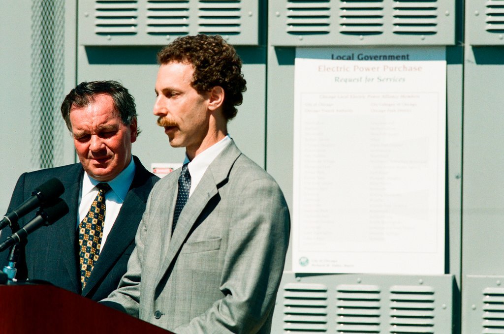 Mayor Richard M. Daley and suburban representatives hold a press conference - Chicago Sun-Times