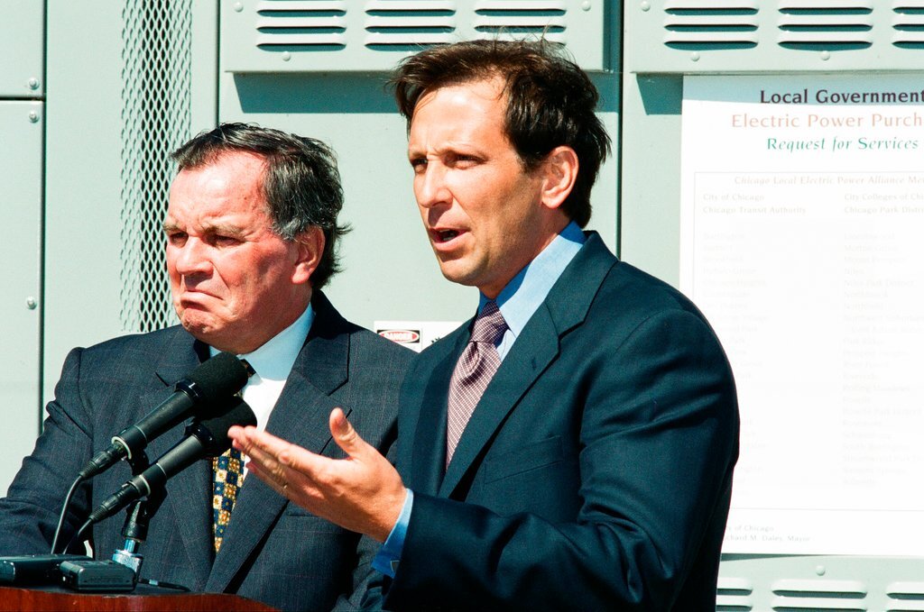 Mayor Richard M. Daley and suburban representatives hold a press conference - Chicago Sun-Times