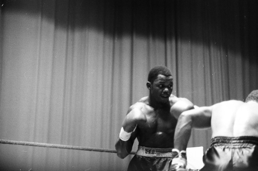 Joe Louis and Lee Roy Murphy compete in a boxing match - Chicago Sun-Times