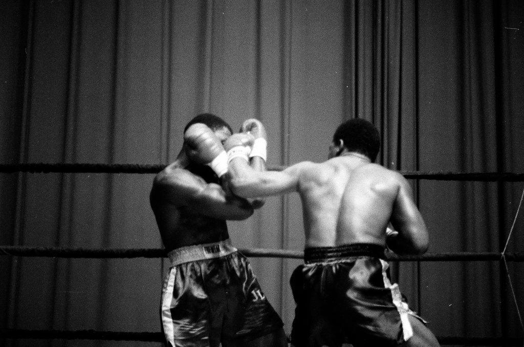 Joe Louis and Lee Roy Murphy compete in a boxing match - Chicago Sun-Times