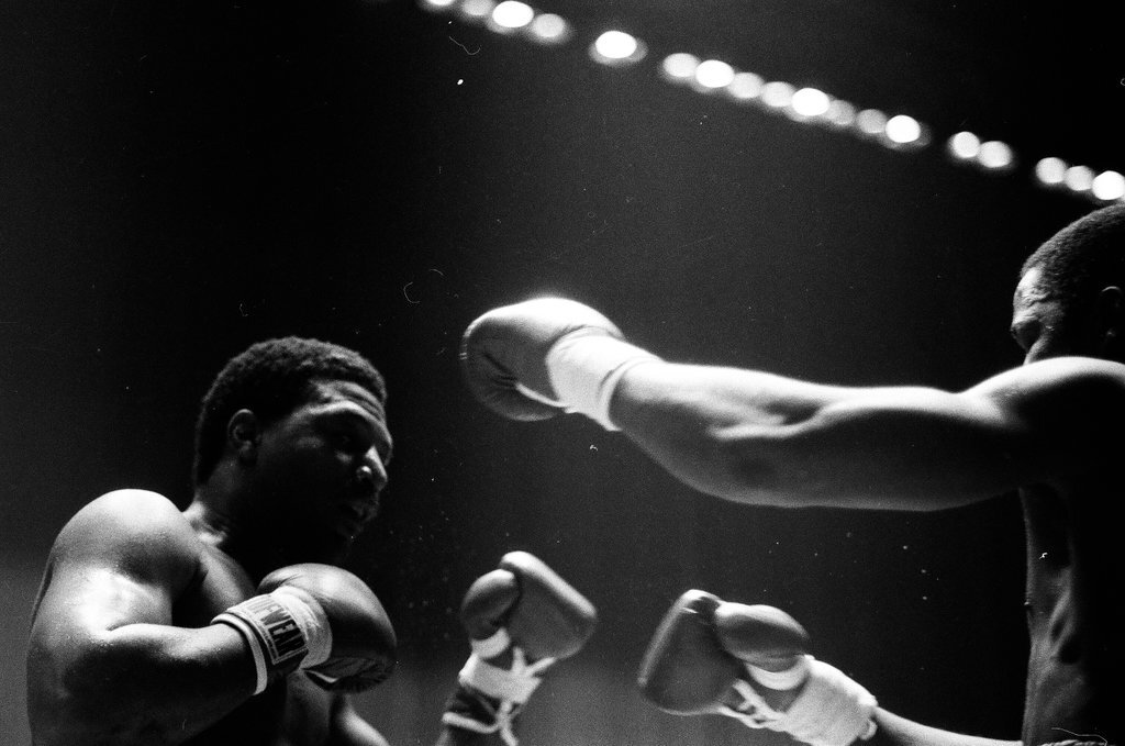 Joe Louis and Lee Roy Murphy compete in a boxing match - Chicago Sun-Times