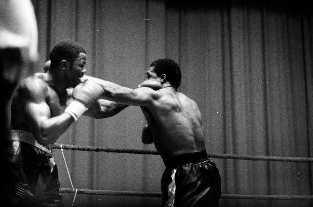 Joe Louis and Lee Roy Murphy compete in a boxing match - Chicago Sun-Times