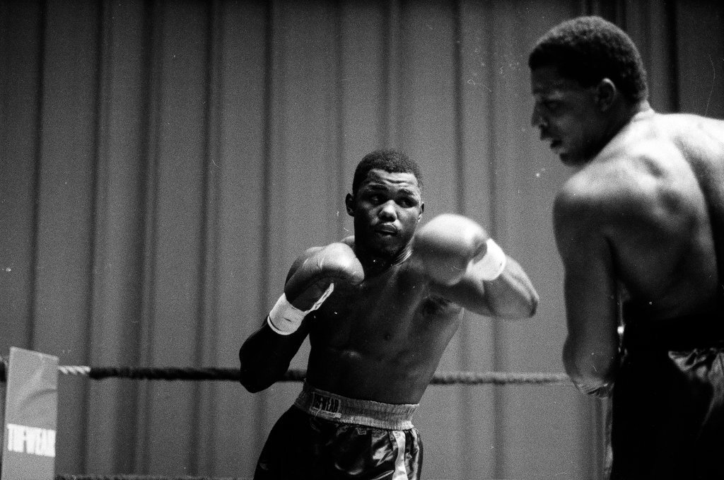 Joe Louis and Lee Roy Murphy compete in a boxing match - Chicago Sun-Times