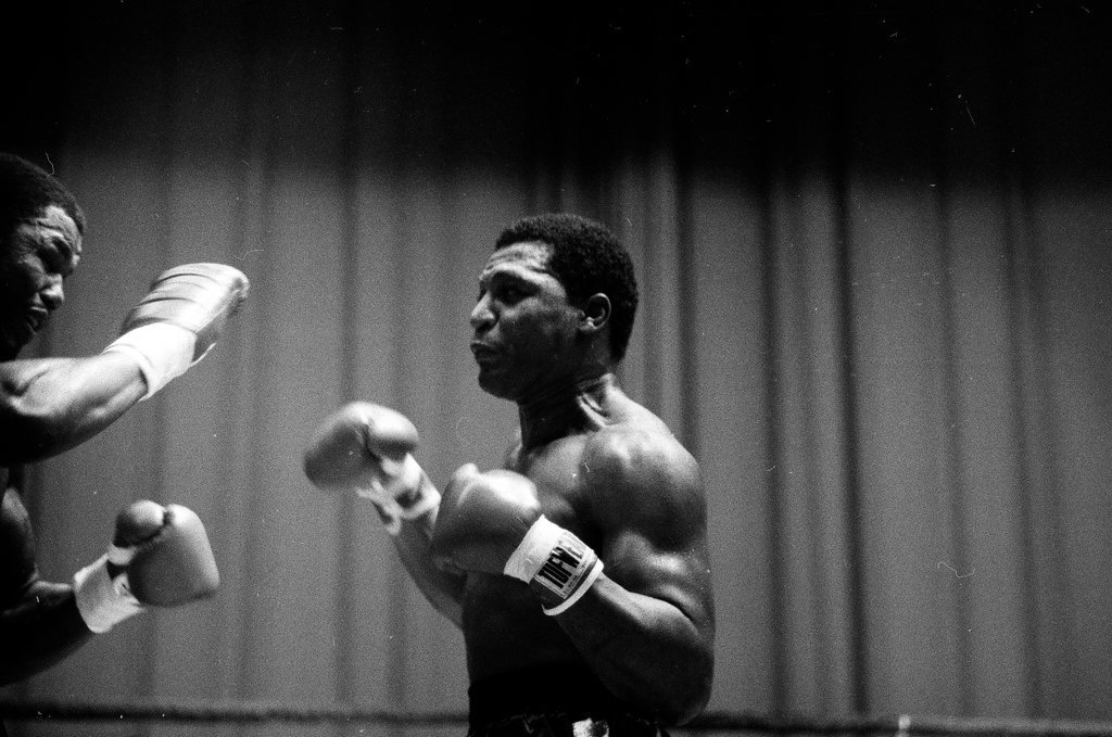 Joe Louis and Lee Roy Murphy compete in a boxing match - Chicago Sun-Times