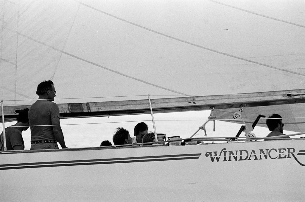 Sailors aboard the 12-meter yacht, Windancer, battle the wind on Lake Michigan - Chicago Sun-Times