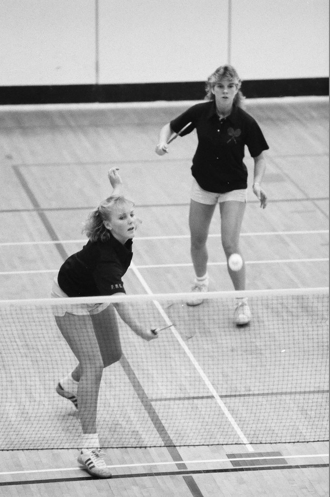 The first rounds of the women's state badminton competition begins at New Trier High School - Chicago Sun-Times