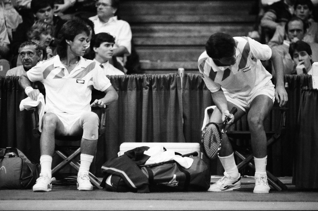 Jimmy Connors and John McEnroe compete in the Volvo Tennis Finals - Chicago Sun-Times