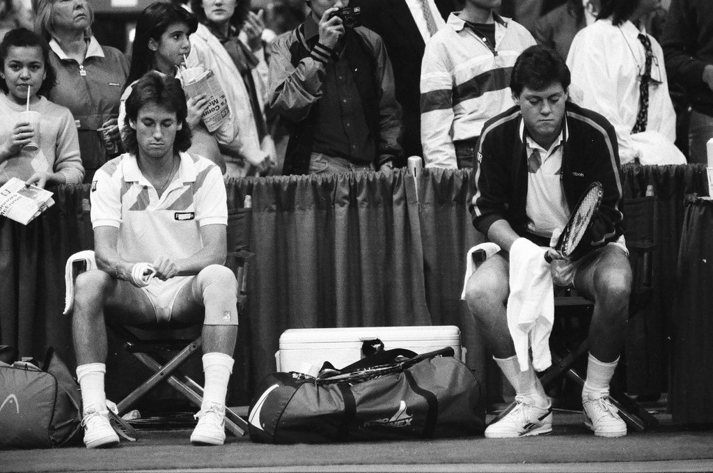 Jimmy Connors and John McEnroe compete in the Volvo Tennis Finals - Chicago Sun-Times