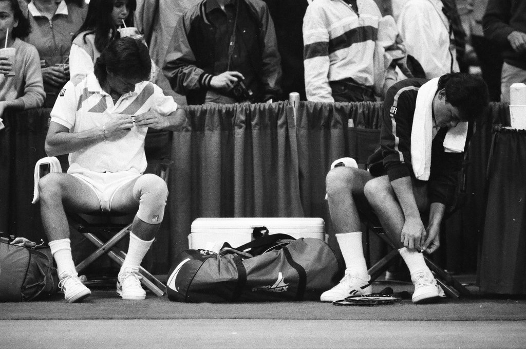 Jimmy Connors and John McEnroe compete in the Volvo Tennis Finals - Chicago Sun-Times
