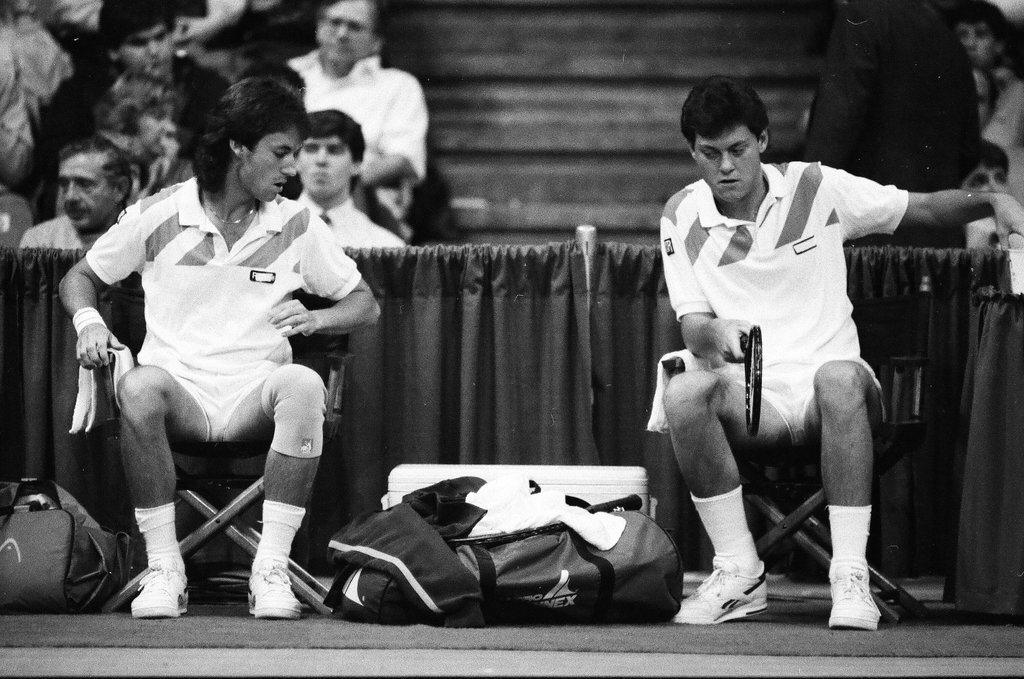 Jimmy Connors and John McEnroe compete in the Volvo Tennis Finals - Chicago Sun-Times
