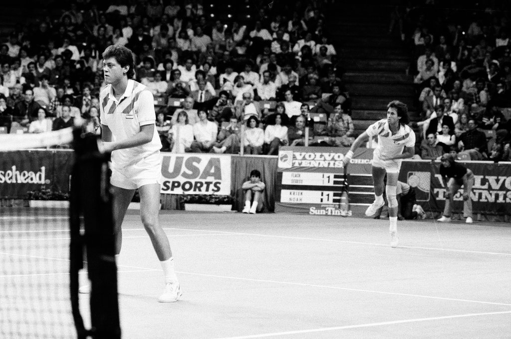 Jimmy Connors and John McEnroe compete in the Volvo Tennis Finals - Chicago Sun-Times