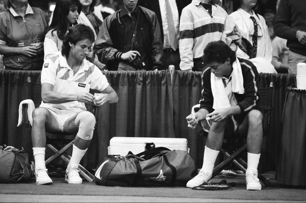 Jimmy Connors and John McEnroe compete in the Volvo Tennis Finals - Chicago Sun-Times