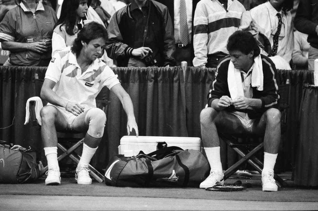 Jimmy Connors and John McEnroe compete in the Volvo Tennis Finals - Chicago Sun-Times