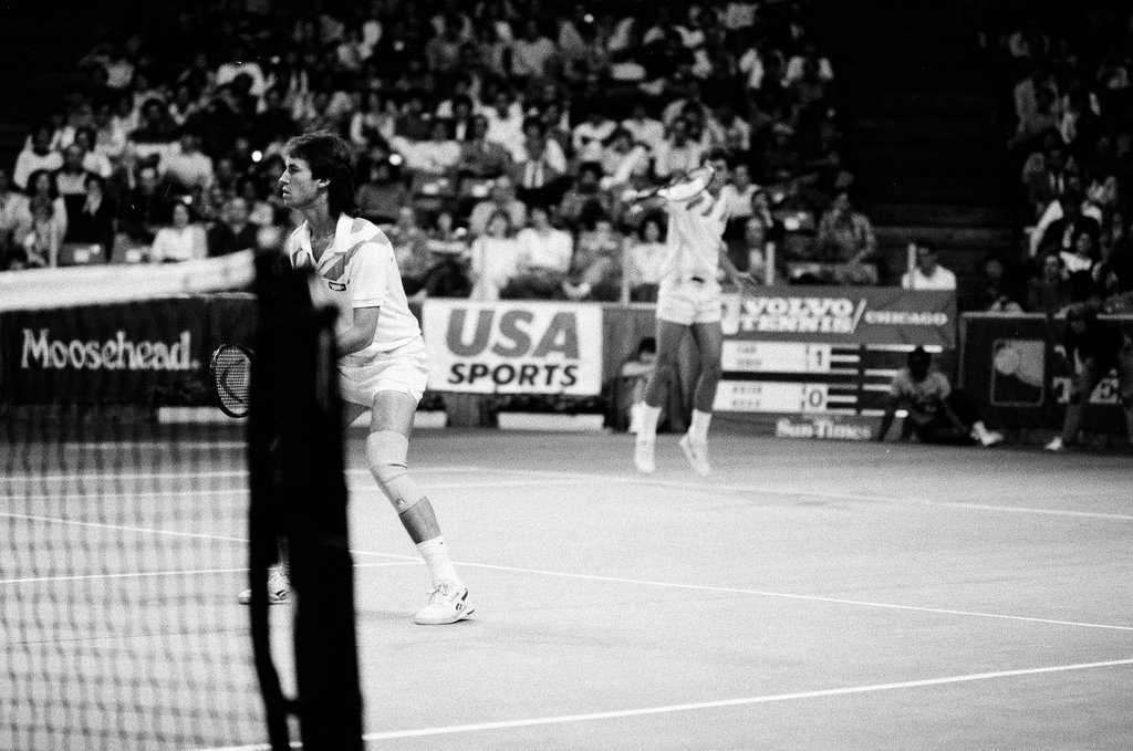 Jimmy Connors and John McEnroe compete in the Volvo Tennis Finals - Chicago Sun-Times