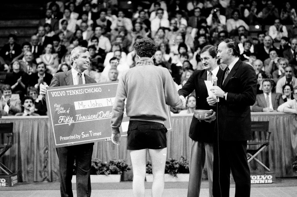 Jimmy Connors and John McEnroe compete in the Volvo Tennis Finals - Chicago Sun-Times