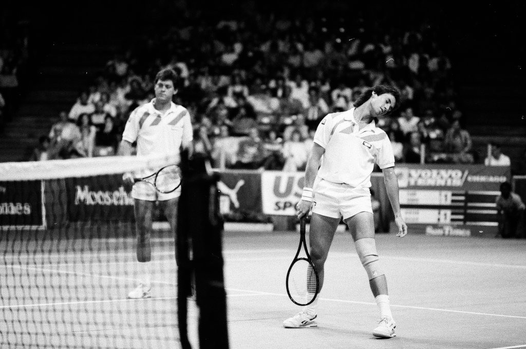 Jimmy Connors and John McEnroe compete in the Volvo Tennis Finals - Chicago Sun-Times