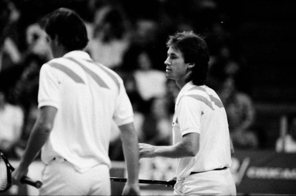 Jimmy Connors and John McEnroe compete in the Volvo Tennis Finals - Chicago Sun-Times