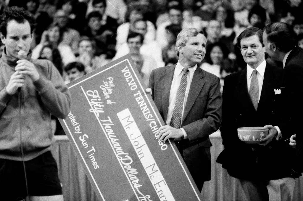 Jimmy Connors and John McEnroe compete in the Volvo Tennis Finals - Chicago Sun-Times