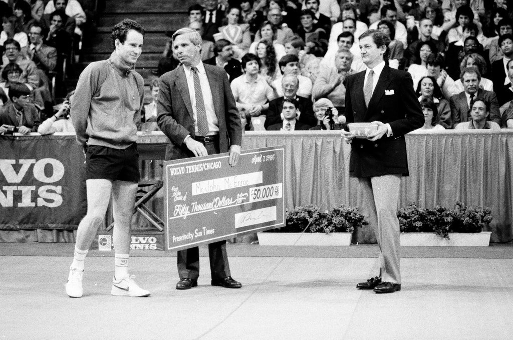 Jimmy Connors and John McEnroe compete in the Volvo Tennis Finals - Chicago Sun-Times