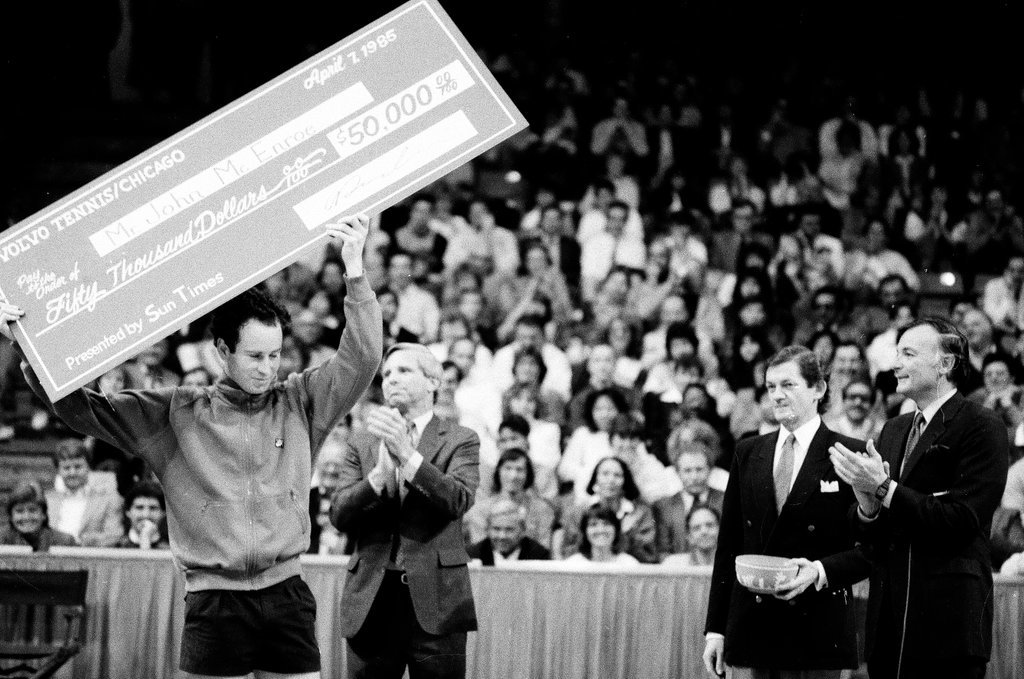Jimmy Connors and John McEnroe compete in the Volvo Tennis Finals - Chicago Sun-Times