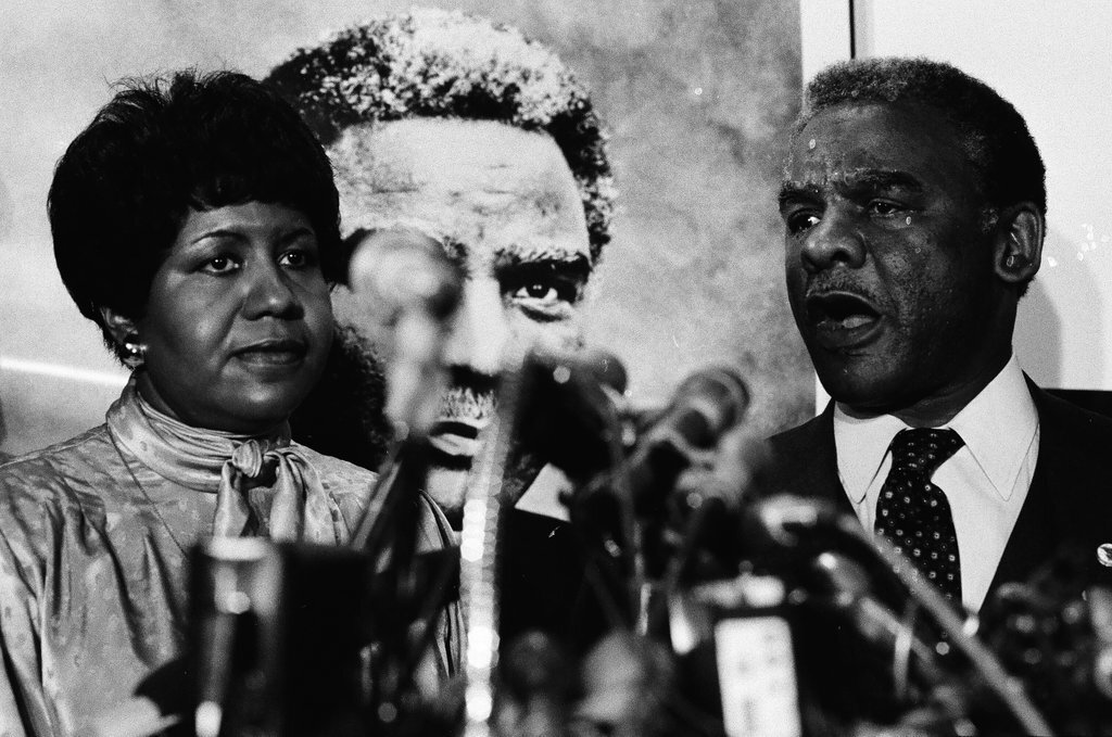 United States Representative Harold Washington announces his candidacy for mayor - James (Jim) Klepitsch for Chicago Sun-Times