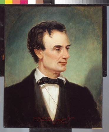 Portrait of Abraham Lincoln - Hicks, Thomas, 1823-1890