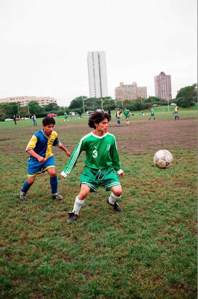 Roosevelt and Senn high schools compete in a soccer game - Chicago Sun-Times