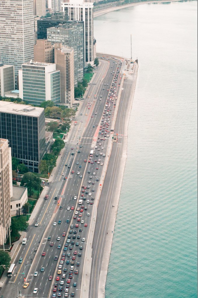 Views of Lake Shore Drive traffic from Lake Point Tower - Chicago Sun-Times