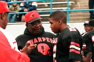 Hubbard and Harper high schools compete in the football Red Bowl - Chicago Sun-Times