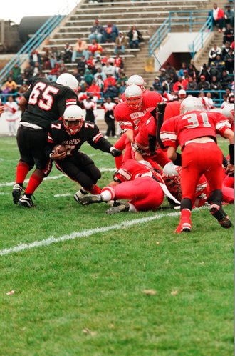 Hubbard and Harper high schools compete in the football Red Bowl - Chicago Sun-Times
